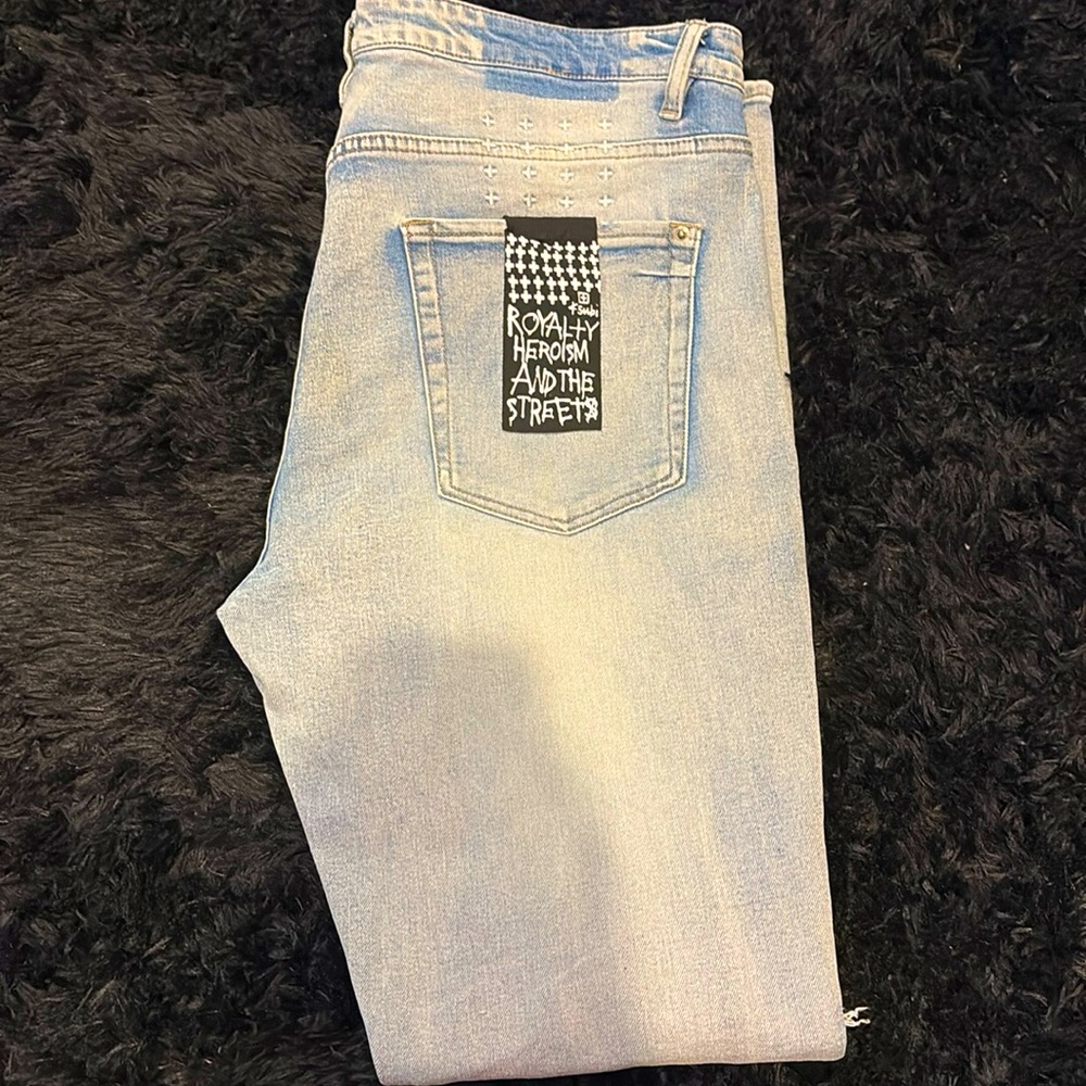 Blue Ksubi Ripped Jeans